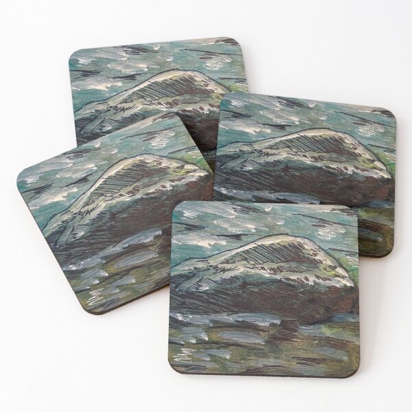 Item preview, Solitary Boulder Gouache Study designed and sold by TheArtyHarpy.