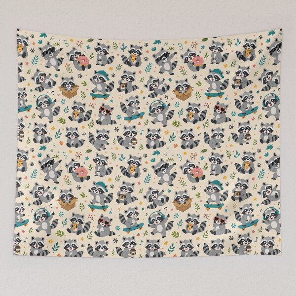 Item preview, Funny raccoons seamless pattern designed and sold by Nolan6.