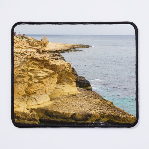 Item preview, Rocky Coastal Cliff Over Turquoise Ocean Waves With Eroded Limestone Seascape designed and sold by Nmallia.