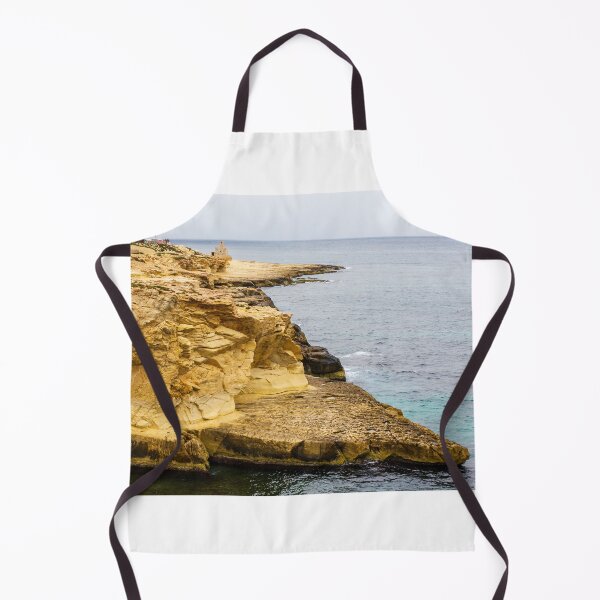 Item preview, Rocky Coastal Cliff Over Turquoise Ocean Waves With Eroded Limestone Seascape designed and sold by Nmallia.
