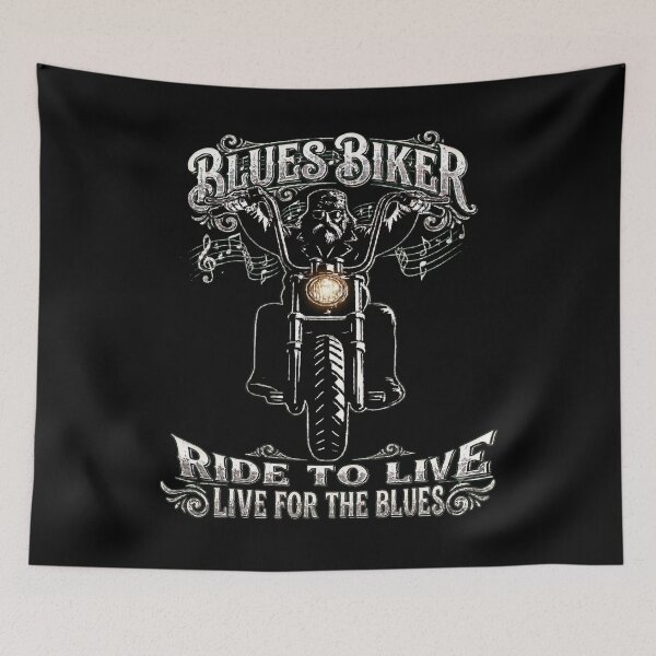 Item preview, Blues Biker - Ride to Live, Live for the Blues designed and sold by TomVtX.
