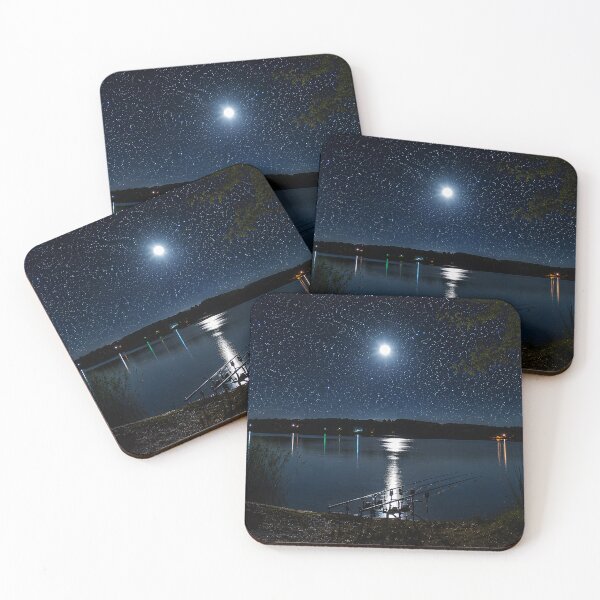 Item preview, Carp Fishing Night Session Under Starry Sky - Milky Way Landscape designed and sold by GeekAnglerStore.