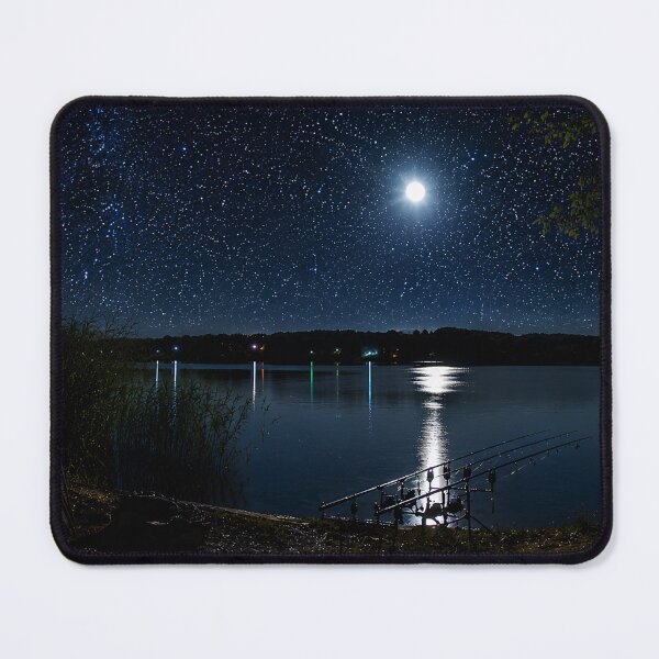 Item preview, Carp Fishing Night Session Under Starry Sky - Milky Way Landscape designed and sold by GeekAnglerStore.