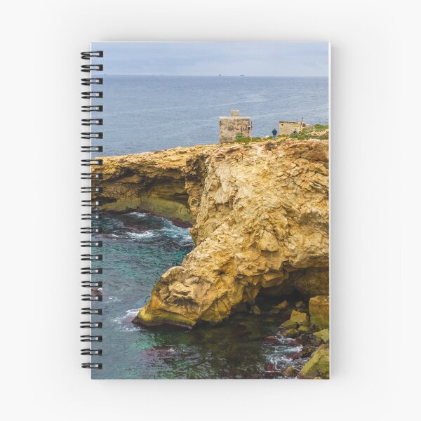 Item preview, Rocky Coastal Cliff Over Turquoise Ocean Waves With Eroded Limestone Seascape designed and sold by Nmallia.