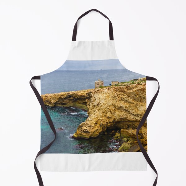 Item preview, Rocky Coastal Cliff Over Turquoise Ocean Waves With Eroded Limestone Seascape designed and sold by Nmallia.