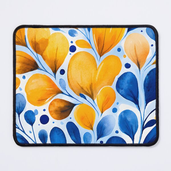 Item preview, Hearts 42 - Blue and Orange Watercolor Botanical Heart designed and sold by NikaNavi.