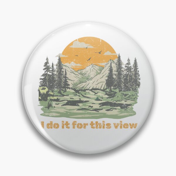 Item preview, I Do It For This View Retro Mountain designed and sold by HappyDoodle11.