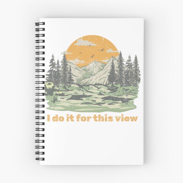 Item preview, I Do It For This View Retro Mountain designed and sold by HappyDoodle11.