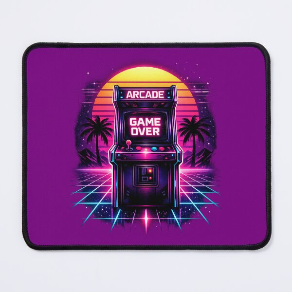 Item preview, Retro Arcade Game Over Synthwave | Neon 80s Vaporwave Gaming Cabinet | Cyber Wave Gamer Graphic designed and sold by LuxeBuzz.