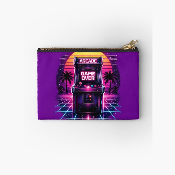 Item preview, Retro Arcade Game Over Synthwave | Neon 80s Vaporwave Gaming Cabinet | Cyber Wave Gamer Graphic designed and sold by LuxeBuzz.