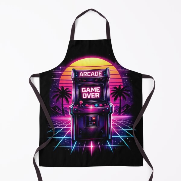 Item preview, Retro Arcade Game Over Synthwave | Neon 80s Vaporwave Gaming Cabinet | Cyber Wave Gamer Graphic designed and sold by LuxeBuzz.