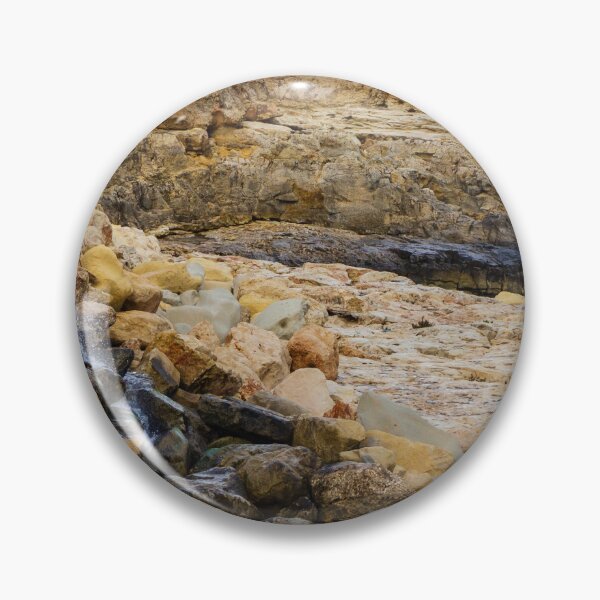 Item preview, Rocky Coastal Cliff Over Turquoise Ocean Waves With Eroded Limestone Seascape designed and sold by Nmallia.