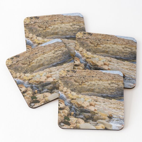 Item preview, Rocky Coastal Cliff Over Turquoise Ocean Waves With Eroded Limestone Seascape designed and sold by Nmallia.