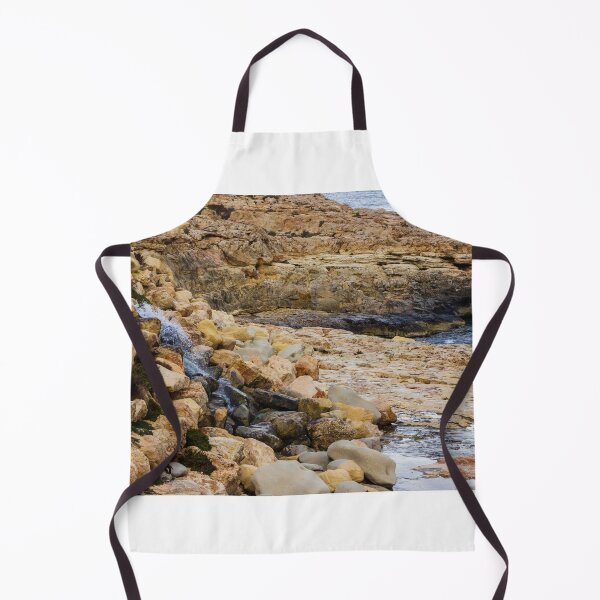 Item preview, Rocky Coastal Cliff Over Turquoise Ocean Waves With Eroded Limestone Seascape designed and sold by Nmallia.