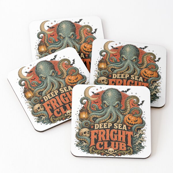 Item preview, Deep Sea Fright Club – Vintage Halloween Octopus and Pumpkin Horror Design designed and sold by TVPS17.