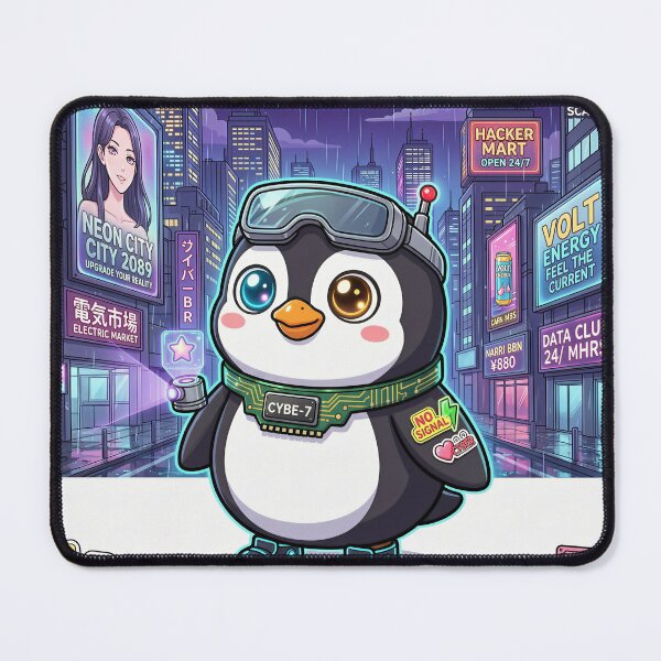 Item preview, Cute Kawaii Cyberpunk Penguin Art designed and sold by DIUMERI.