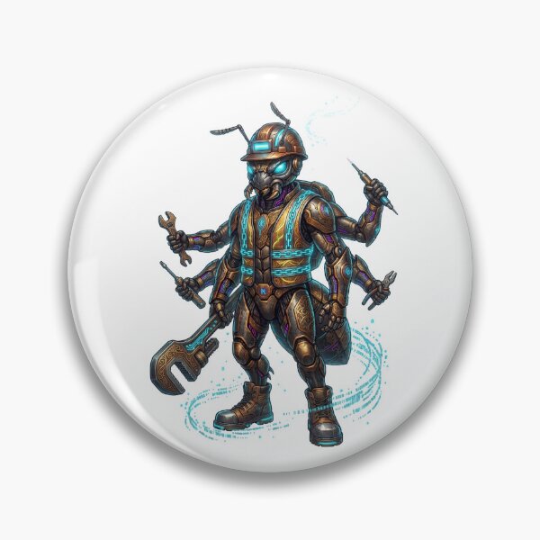 Item preview, Cyber Ant Worker — Biomechanical Construction Art designed and sold by CalmFrameArt.