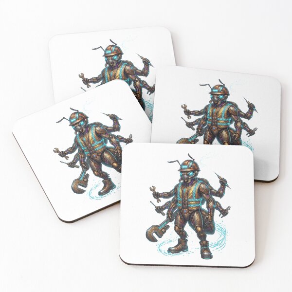 Item preview, Cyber Ant Worker — Biomechanical Construction Art designed and sold by CalmFrameArt.