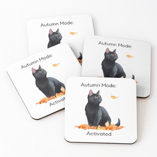 Item preview, Black cat in autumn mode designed and sold by NorthNook.