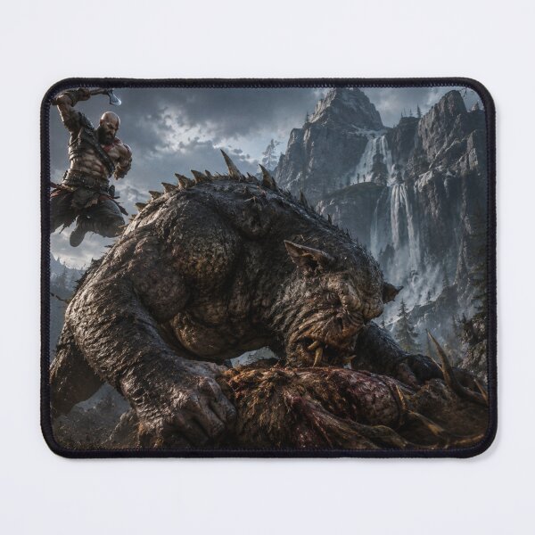 Item preview, Kratos Ambushes an Unaware Beast designed and sold by MKDSN.