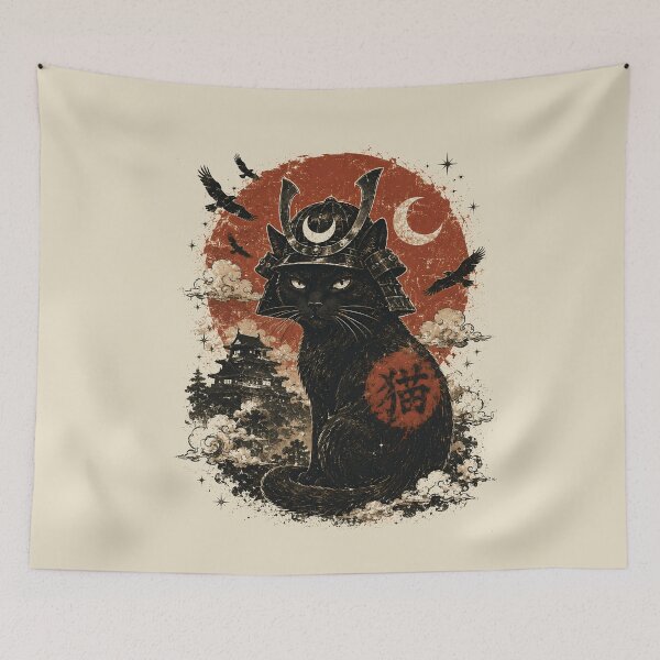 Item preview, Cat Japan Warrior designed and sold by SignumShop.