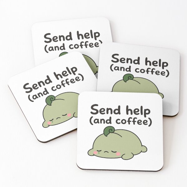 Item preview, Send Help And Coffee Funny Mascot designed and sold by srinig.