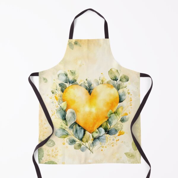 Item preview, Hearts 43 - Yellow Heart Watercolor designed and sold by NikaNavi.