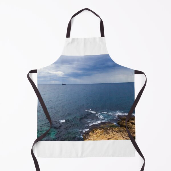Item preview, Rocky Coastal Cliff Over Turquoise Ocean Waves With Eroded Limestone Seascape designed and sold by Nmallia.