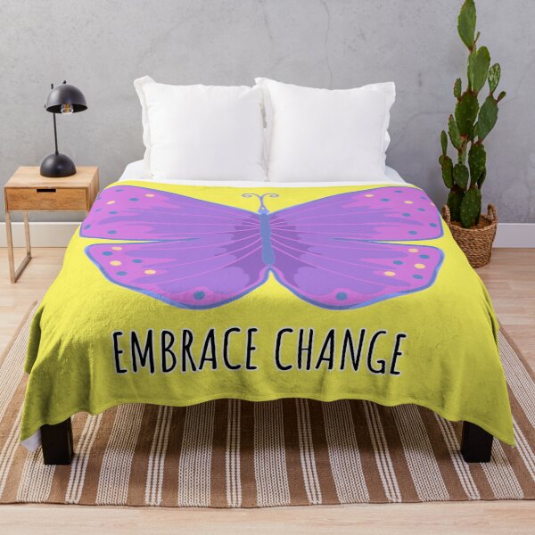 Item preview, Embrace Change Purple Butterfly Motivational Artwork designed and sold by Kyradem.