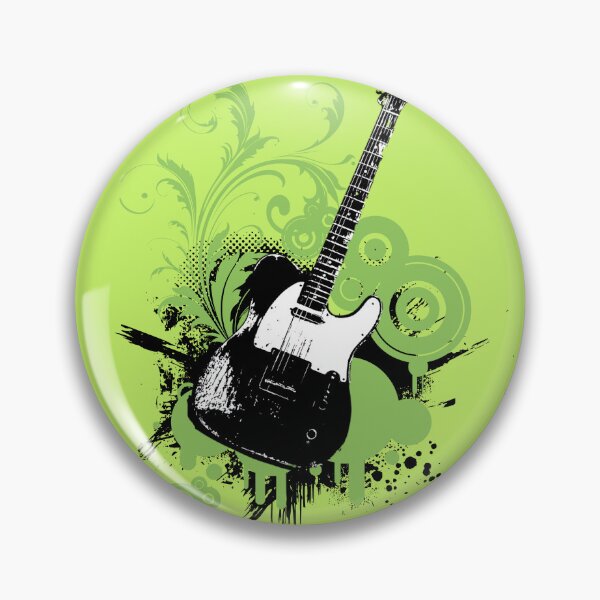Item preview, Frutiger Metro Electric Guitar Abstract Green Swirl Grunge Music Design designed and sold by Pics'Elle Creations.