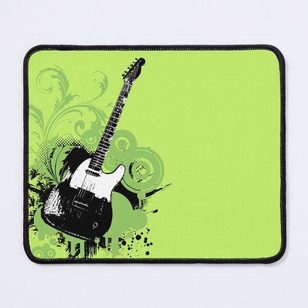 Item preview, Frutiger Metro Electric Guitar Abstract Green Swirl Grunge Music Design designed and sold by Pics'Elle Creations.