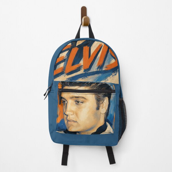 Item preview, Elvis Presley Modern Impressionist Blue and Orange Portrait designed and sold by ElvisVintagePosters.