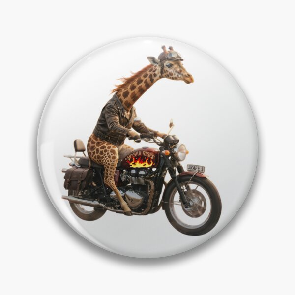 Artikelvorschau, Savanna Rider Giraffe auf dem Motorrad entworfen und verkauft von myfavoritegifts.