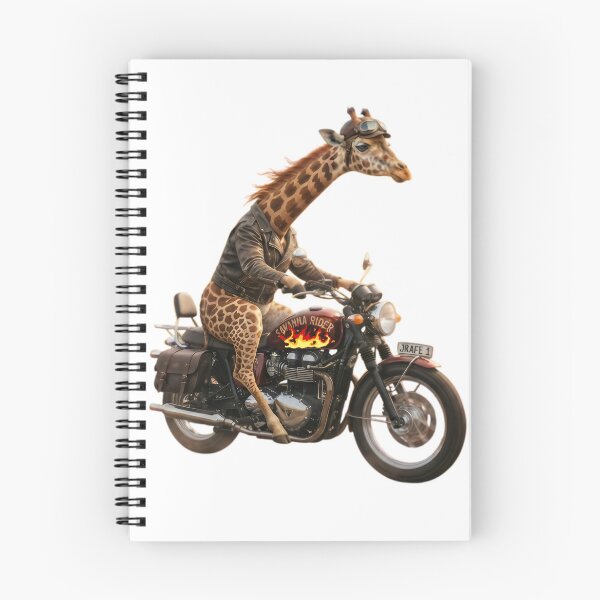Artikelvorschau, Savanna Rider Giraffe auf dem Motorrad entworfen und verkauft von myfavoritegifts.