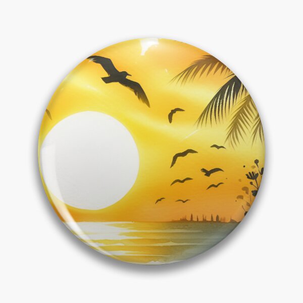 Item preview, Tropical Sunset Beach – Vibrant Watercolor Paradise Art designed and sold by Rocket&Stars.