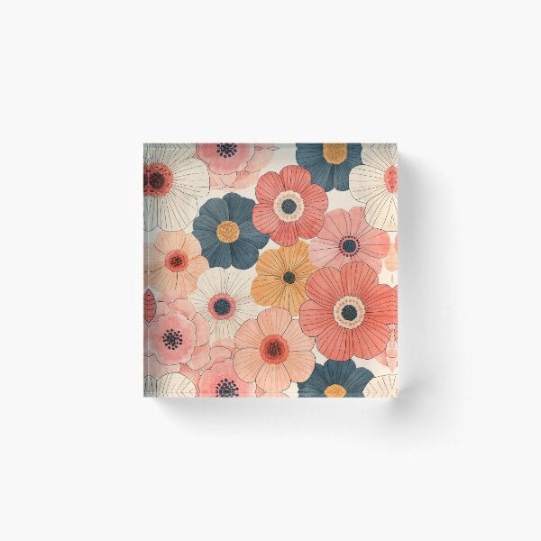 Item preview, Watercolor Floral Seamless Pattern 1 | Modern Pink & Coral Wildflowers | Botanical Repeating Design | Cottagecore Flower Art designed and sold by Kybruno's Creations.