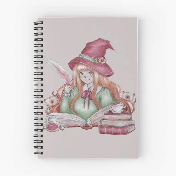 Item preview, Cute witch writing a book - Cottagecore witch designed and sold by Denise, Denisn't.