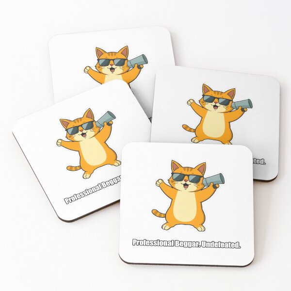 Item preview, Orange Cat - Professional Beggar Undefeated - Funny Orange Cat Gift designed and sold by pawdrops.