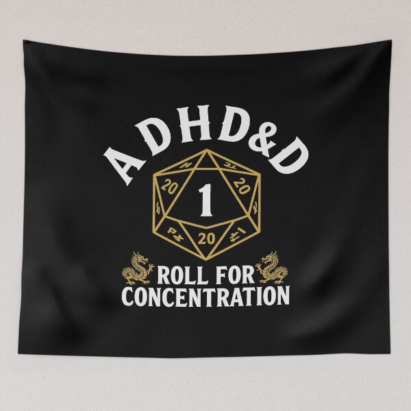 Item preview, Adhd&d ADHD Roll For Concentration Funny Table Top Gamer designed and sold by Doodleoub.