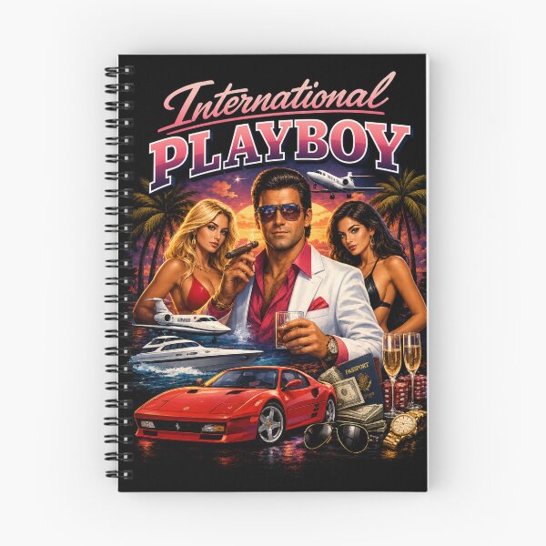 Item preview, International Playboy – Retro 80s Luxury Lifestyle Vintage Graphic T-Shirt designed and sold by INVIKETOS.