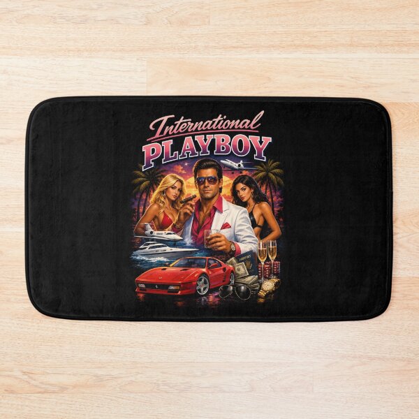 Item preview, International Playboy – Retro 80s Luxury Lifestyle Vintage Graphic T-Shirt designed and sold by INVIKETOS.