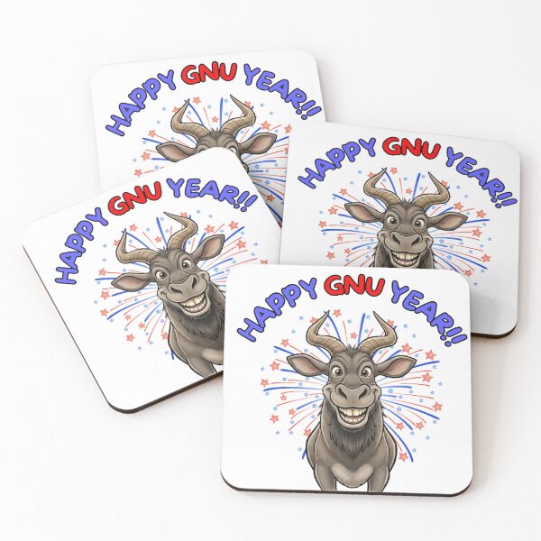 Item preview, New Year's Day Wildebeest - Happy Gnu Year designed and sold by Marlette LLC.