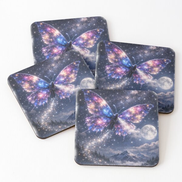 Item preview, Nebula Butterfly – Wings of the Cosmic Night designed and sold by ANNART1602.