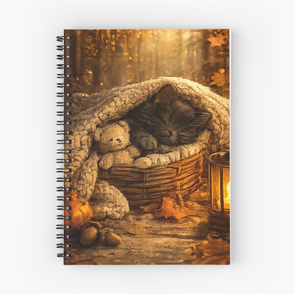 Item preview, Autumn Cottagecore Cat Illustration designed and sold by Sara-Ai.