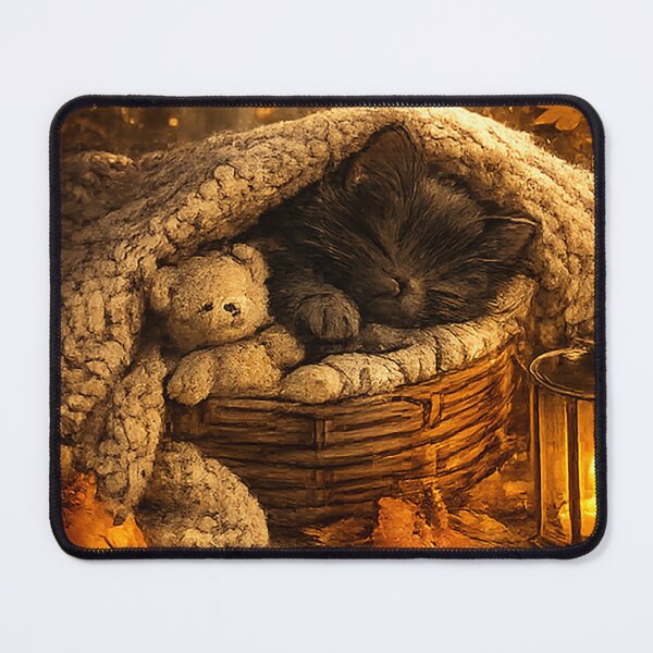 Item preview, Autumn Cottagecore Cat Illustration designed and sold by Sara-Ai.