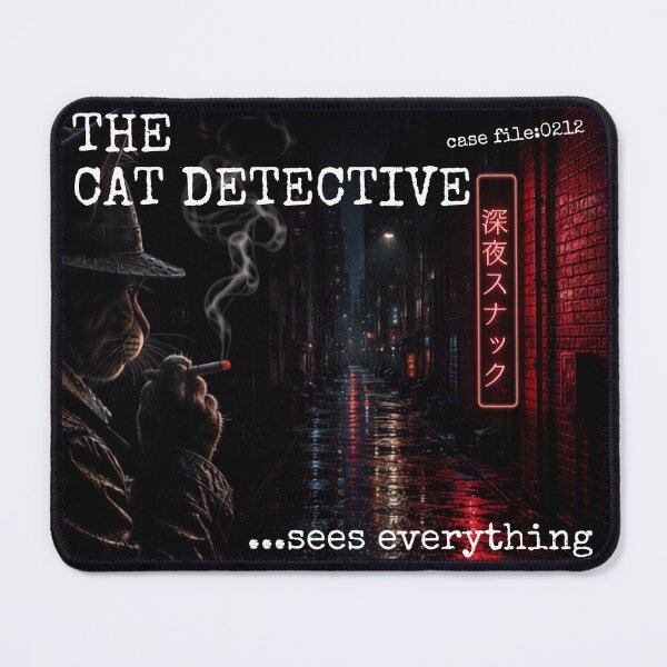 Item preview, The Cat Detective: Sees Everything | Film Noir Cat Art designed and sold by BrokenCompassCo.