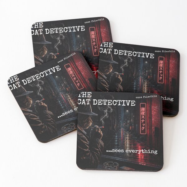 Item preview, The Cat Detective: Sees Everything | Film Noir Cat Art designed and sold by BrokenCompassCo.