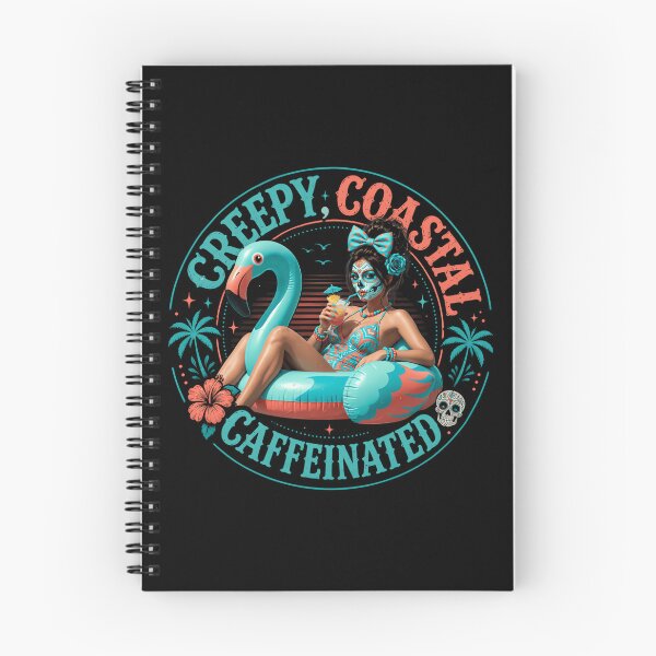 Item preview, Creepy Coastal  Caffeinated Sugar Skull Lady Halloween designed and sold by Anime-Nomad.