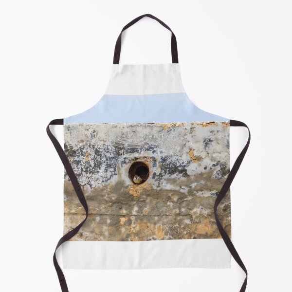 Item preview, Small Bird Peeking From Nesting Hole in Weathered Concrete Wall With Blue Sky Background designed and sold by Nmallia.