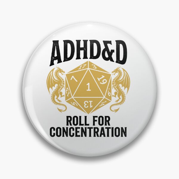 Item preview, Adhd&d Roll For Concentration Dungeons Dragons Tabletop RPG Neurodivergent Gamer designed and sold by Doodleoub.